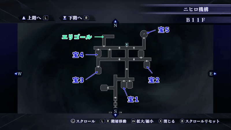 Shin Megami Tensei III: Nocturne HD Remaster - Assembly of Nihilo B11F North Map Location