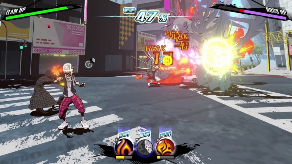 NEO: The World Ends with You - Go-go Beringei Use Fire and Burst Affinity Attacks