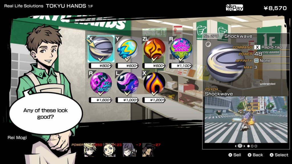 NEO: The World Ends with You - Real Life Solutions Tokyu Hands 1F Items