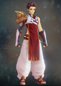 Tales of Arise - Law Red-White Wolf Vest Costume Outfit