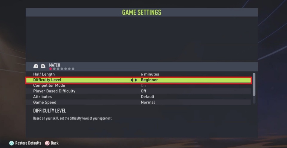 FIFA 22 - How to Change Game Difficulty