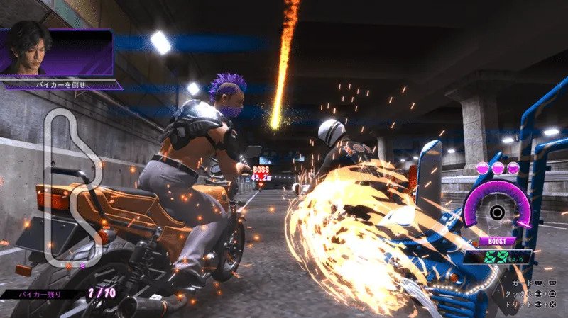 Lost Judgment - Runaways Biker Gang Death Race How to play the mini-game