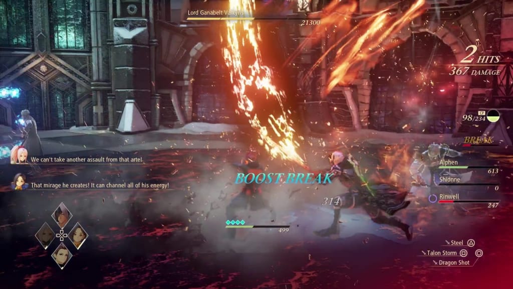 Tales of Arise - How to Defeat Lord Ganabelt Valkyris Blazing Sword: Burning Wave Alphen Boost Attack
