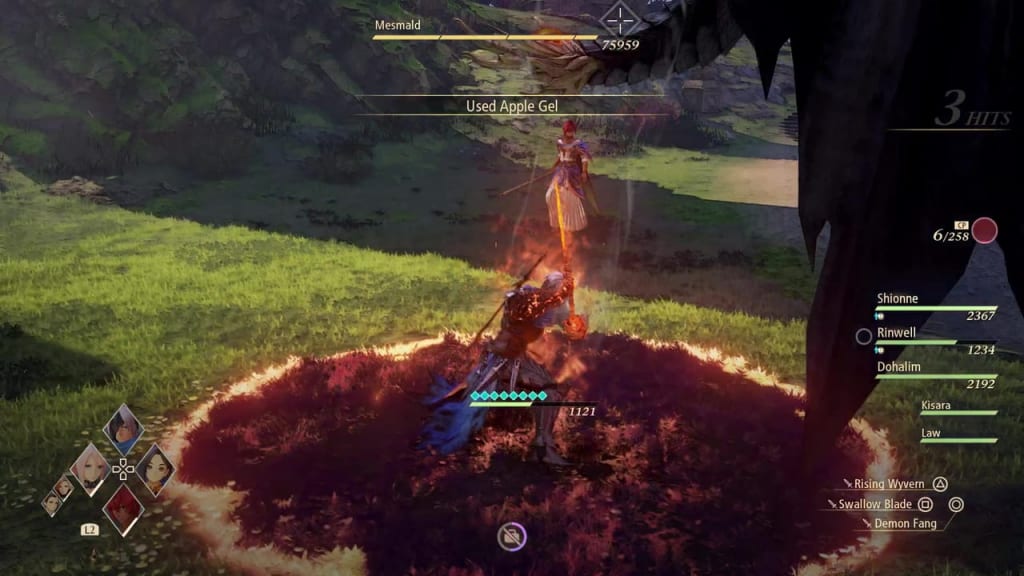 Tales of Arise - Mesmald Blazing Sword: Burning Wave Alphen Boost Attack