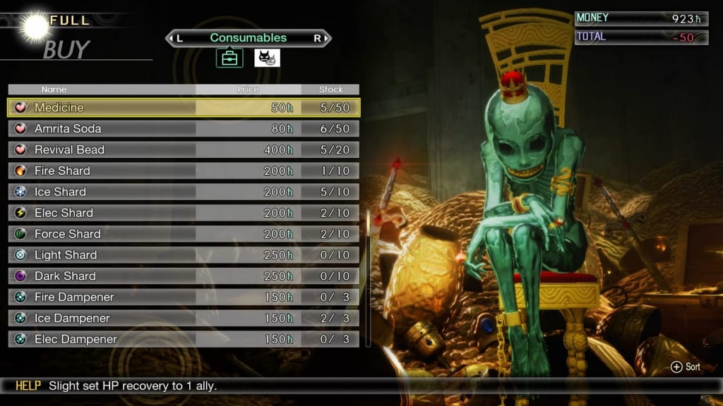 Shin Megami Tensei V - Consumable Items for Sale and Item Locations