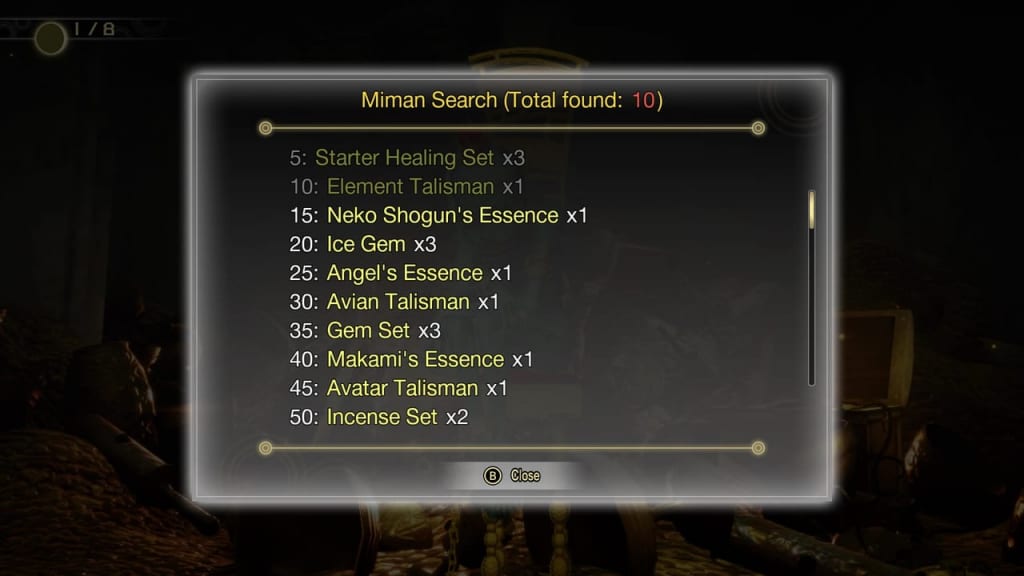 Shin Megami Tensei V - Gustave Miman Search Item Rewards