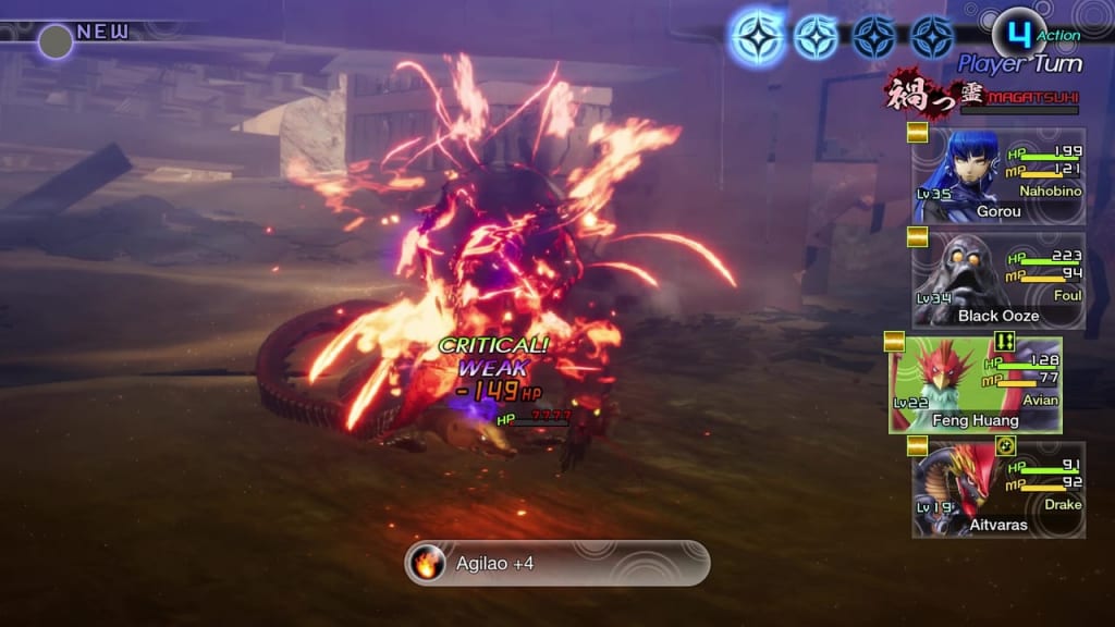 Shin Megami Tensei V - Xuanwu Genbu Use Fire Skills