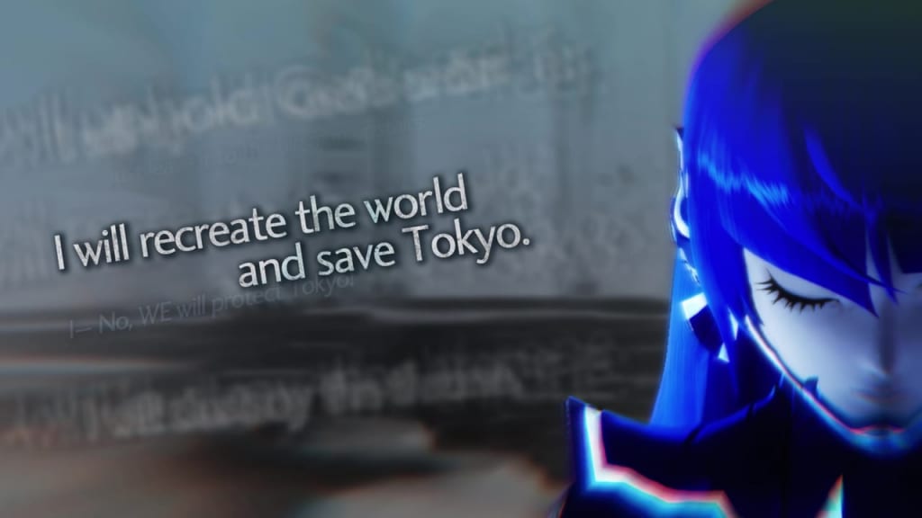 Shin Megami Tensei V - Chaos Ending Route I will recreate the World and Save Tokyo Ending