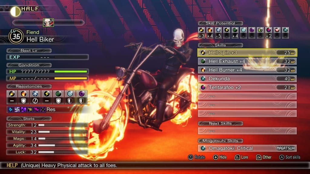 Shin Megami Tensei V - Hell Biker Boss Guide Information
