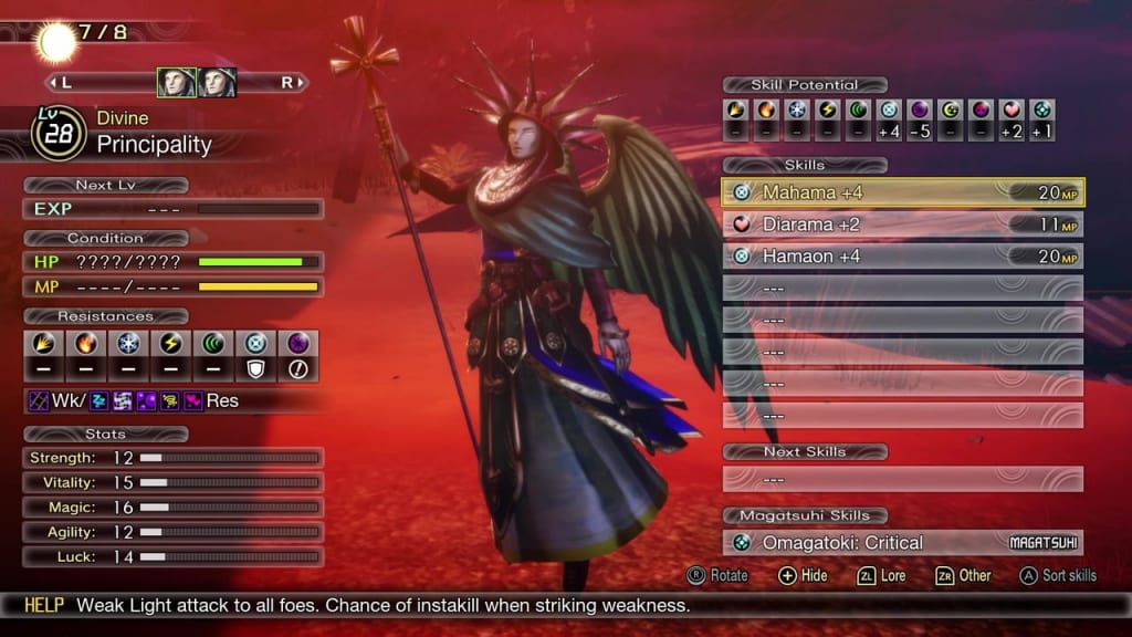 Shin Megami Tensei V - Principality Boss Guide Information