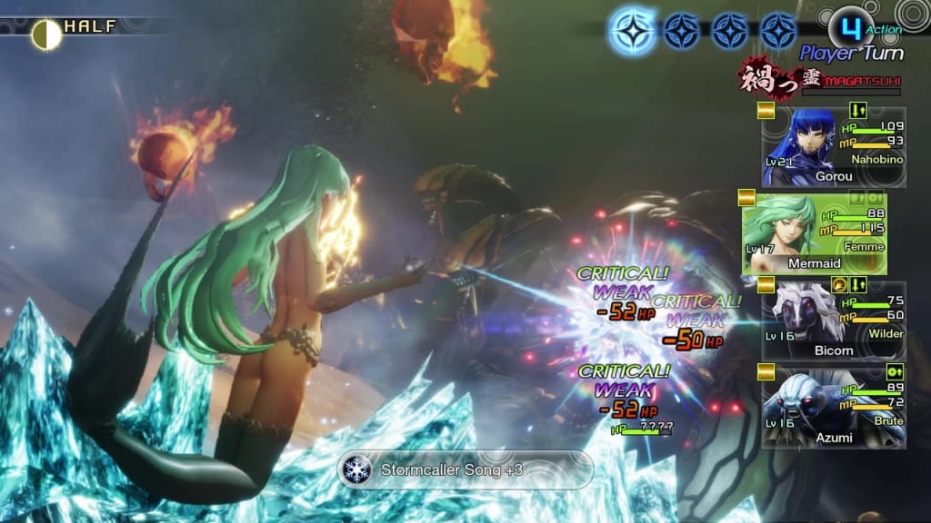 Shin Megami Tensei V - Hydra Boss Use Ice Skills