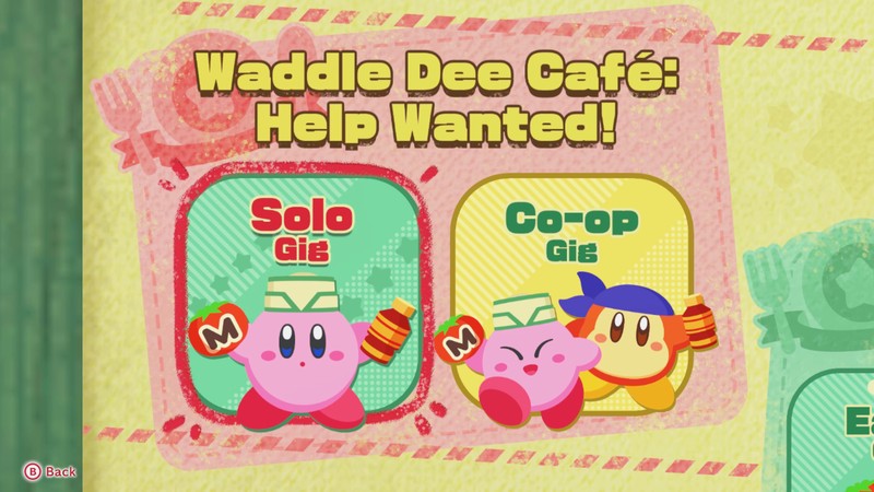Waddle Dee Cafe Help Wanted Kirby