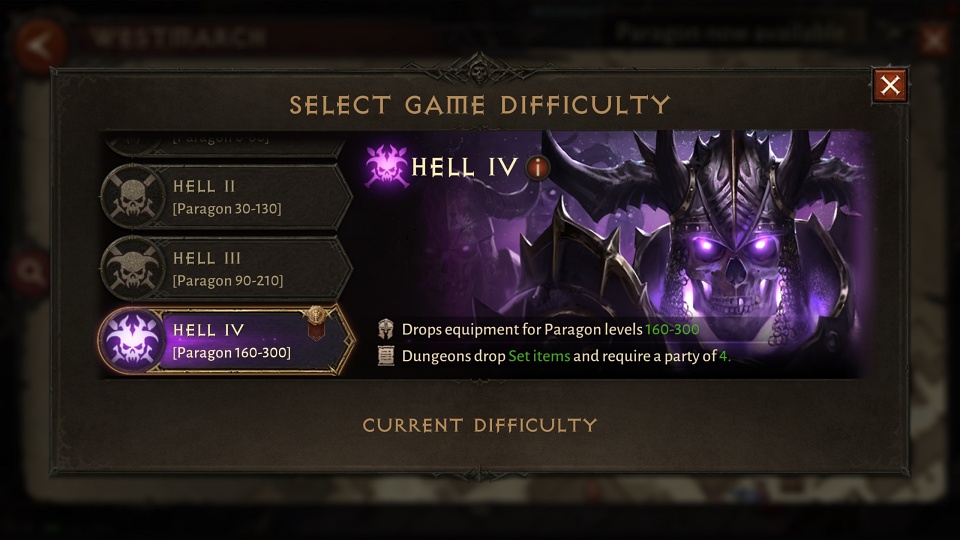 Diablo Immortal - Game Difficulty Modes