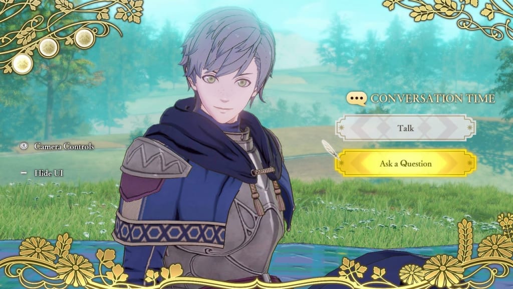Fire Emblem Warriors: Three Hopes - Ashe Conversation Time Ask Question Dialogue Choices