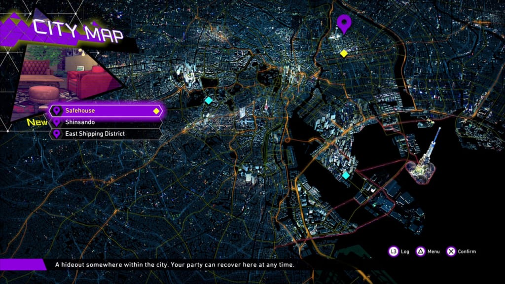 Soul Hackers 2 - Realms City Map Exploration