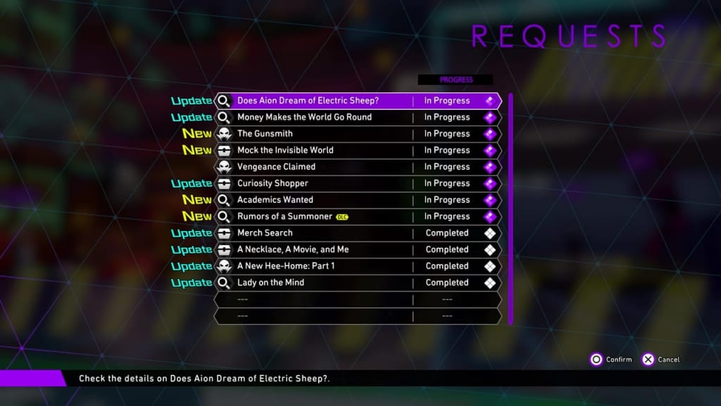 Soul Hackers 2 - Request List and Rewards