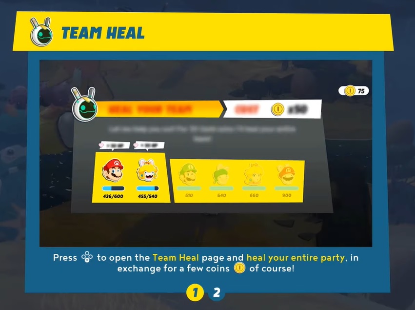 Mario + Rabbids Sparks of Hope - How to use Team Heal 1