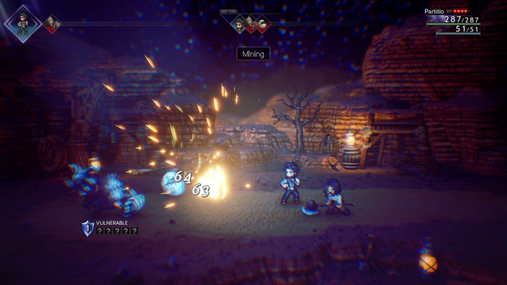 Octopath Traveler II 2 - Partitio Yellowil Path Action Nighttime Hire