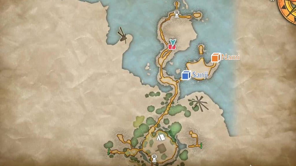 One Piece Odyssey - Chapter 1: Island of Storms Circular Inland Sea Cube Fragments Map Locations
