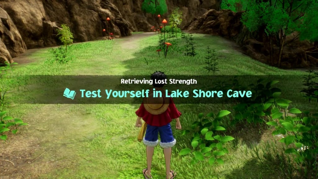 One Piece Odyssey - Chapter 1: Island of StormsOne Piece Odyssey - Chapter 1: Island of Storms Walkthrough Test Yourself in Lake Shore Cave