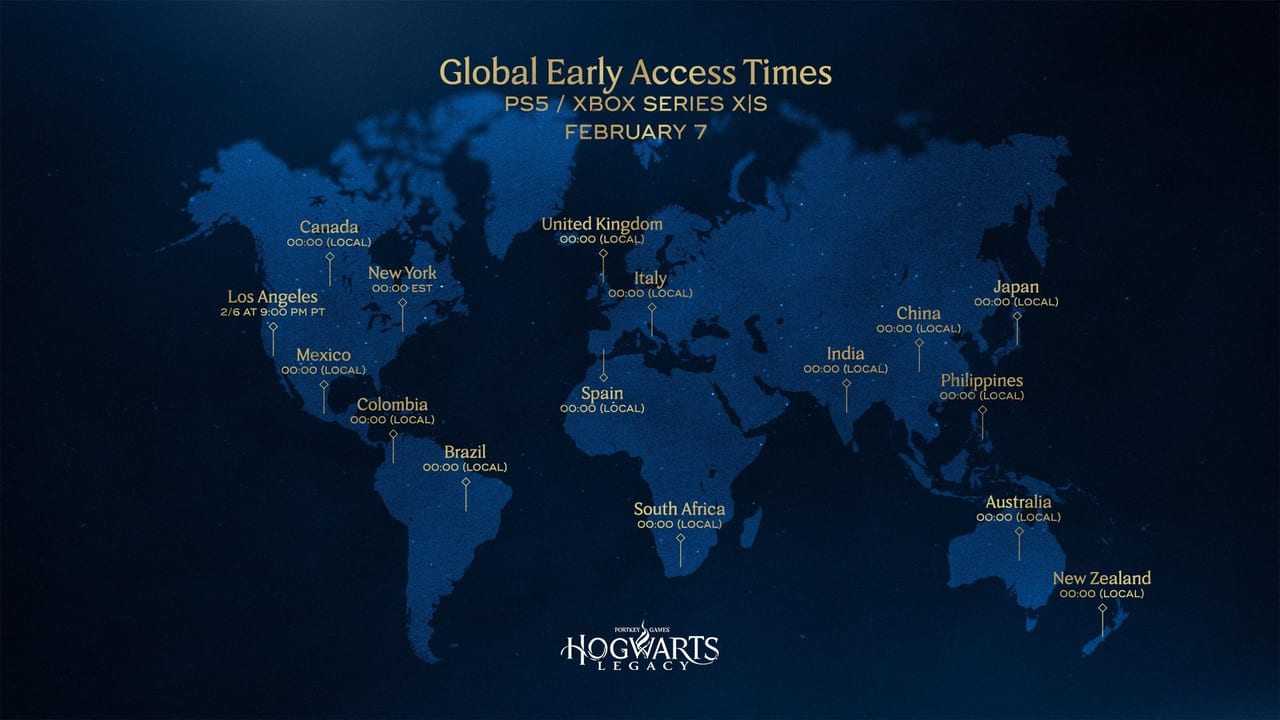 Hogwarts Legacy - Early Access Launch Times Console