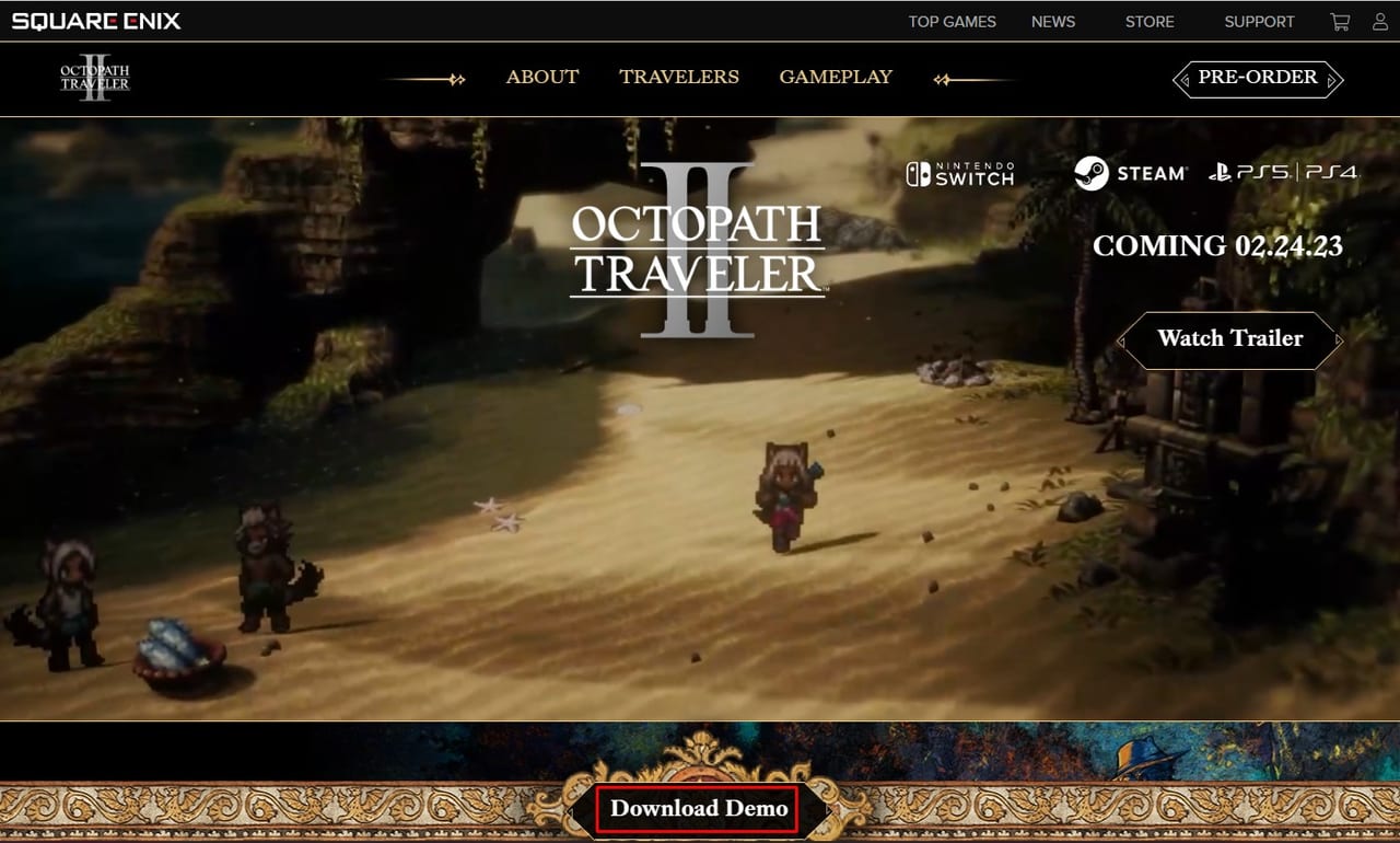 Octopath Traveler II 2 - Download Demo