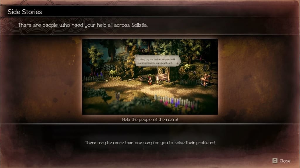 Octopath Traveler II 2 - Dancer Agnea Leaflands Side Story List and Guides