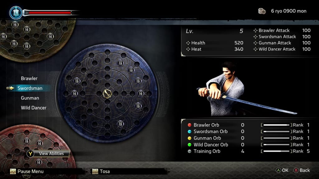 Like A Dragon: Ishin - Swordsman Ability List