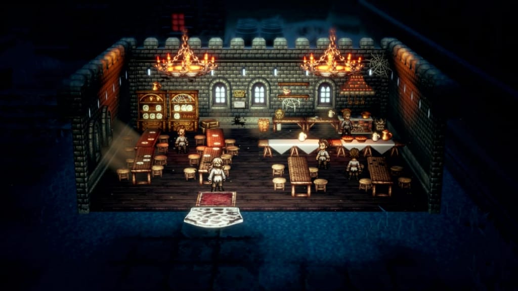 Octopath Traveler II 2 - Osvald Chapter 1 Walkthrough Frigit Isle: Yard Cafeteria