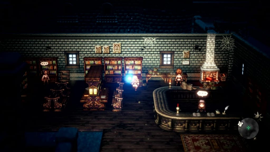 Octopath Traveler II 2 - Osvald Chapter 1 Walkthrough Frigit Isle: Yard Library Labor Report Location