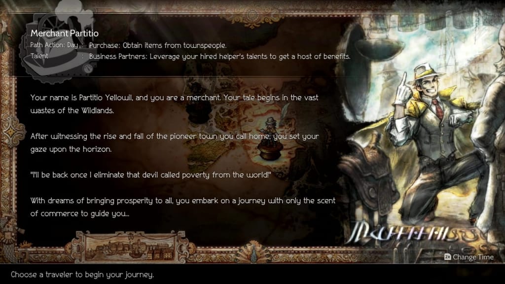 Octopath Traveler II 2 - Partitio Yellowil Character Overview and Guide