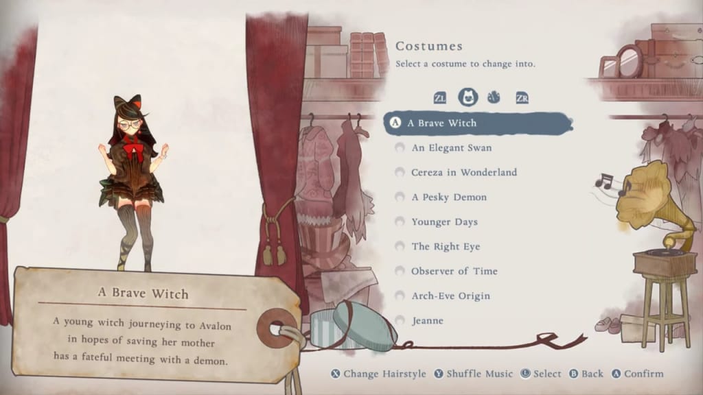 Origins Cereza and the Lost Demon All Costumes List SAMURAI GAMERS