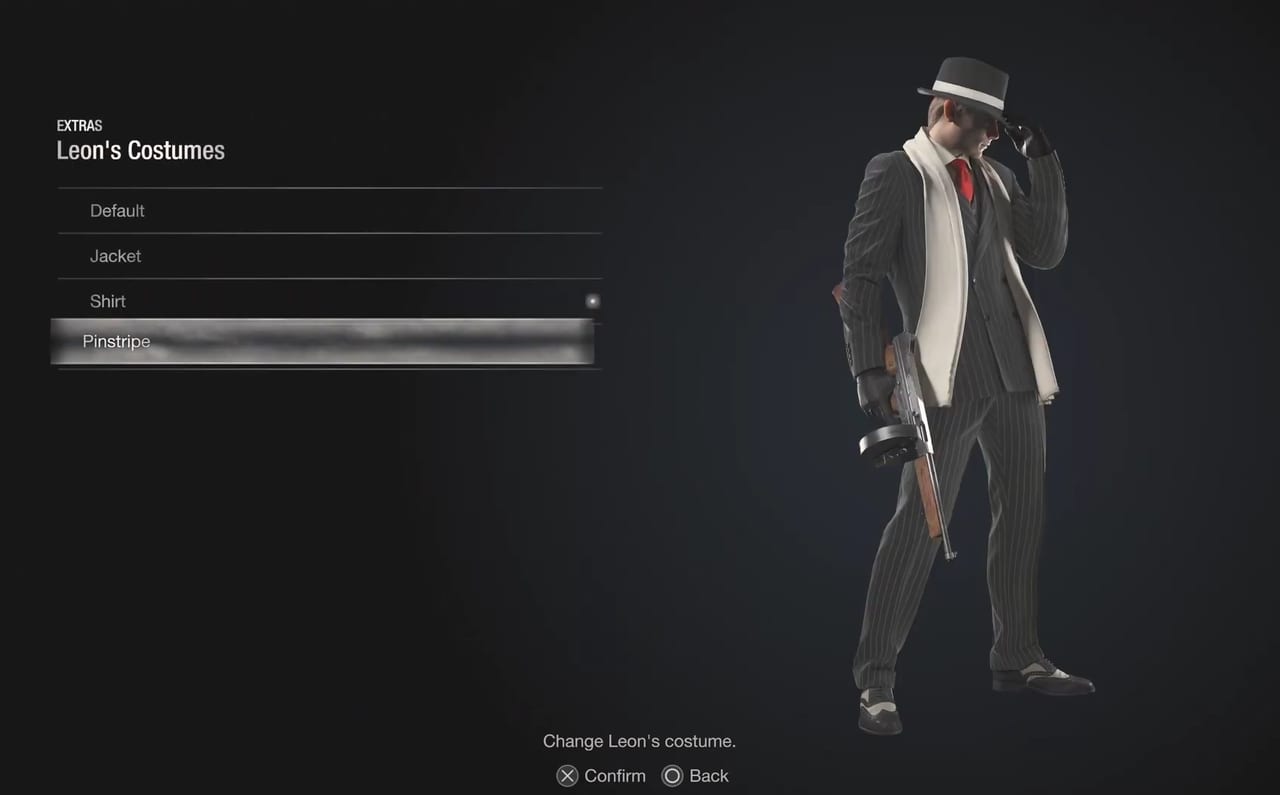 Resident Evil 4 Remake (Biohazard RE4) - Leon Pinstripe (Mafia) Costume1