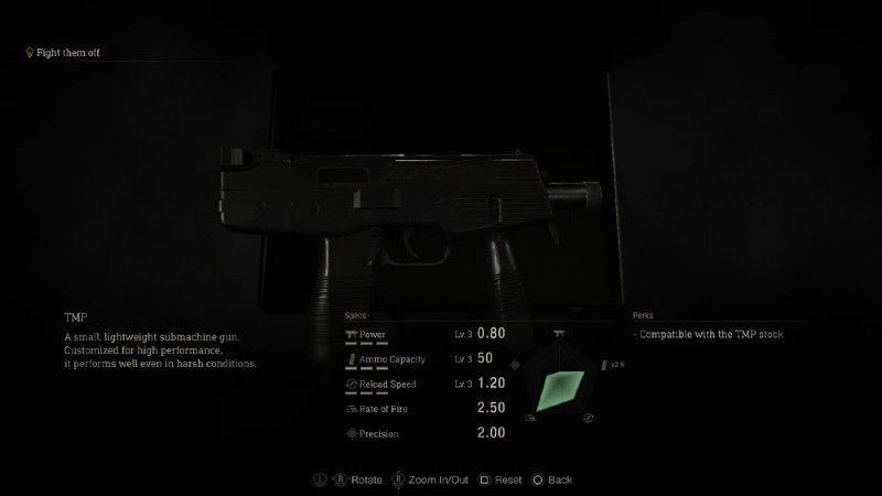 Resident Evil 4 Remake - TMP Submachine Gun Weapon Guide