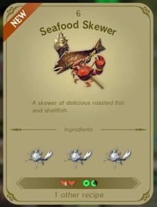 The Legend of Zelda: Tears of the Kingdom - Seafood Skewer 1
