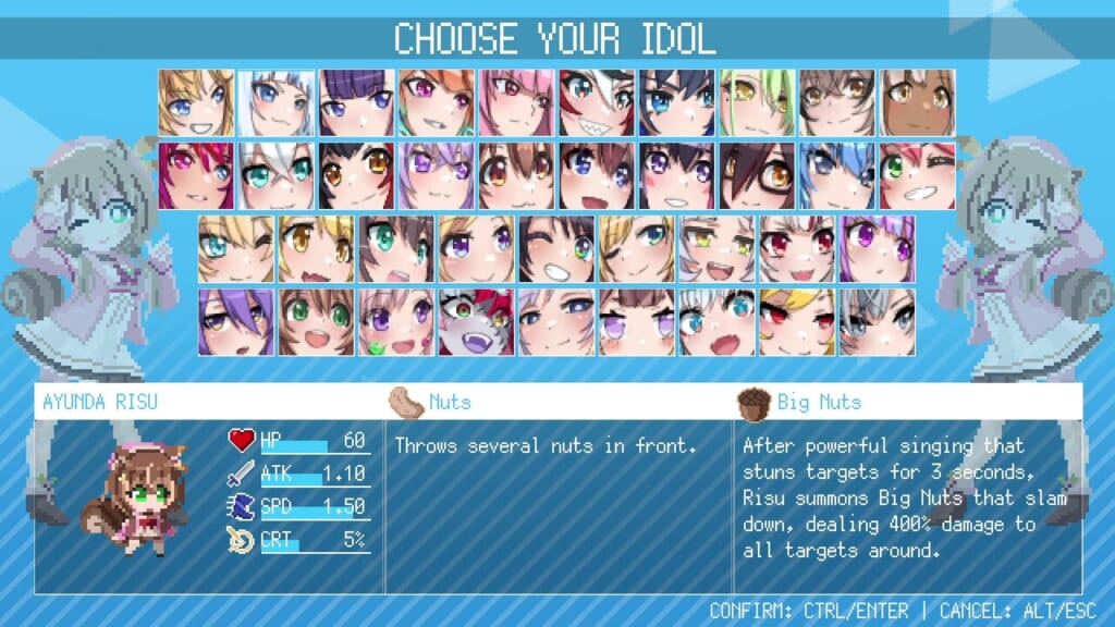 HoloCure (Version 0.6) - Ayunda Risu Character Guide: Stats and Skills
