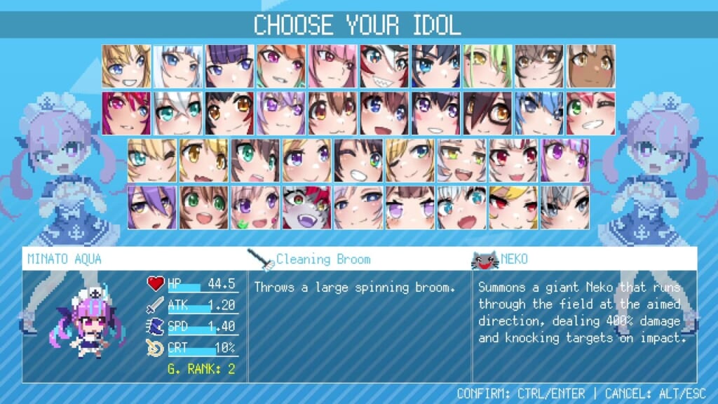 HoloCure (Version 0.6) - Minato Aqua Character Guide: Stats and Skills