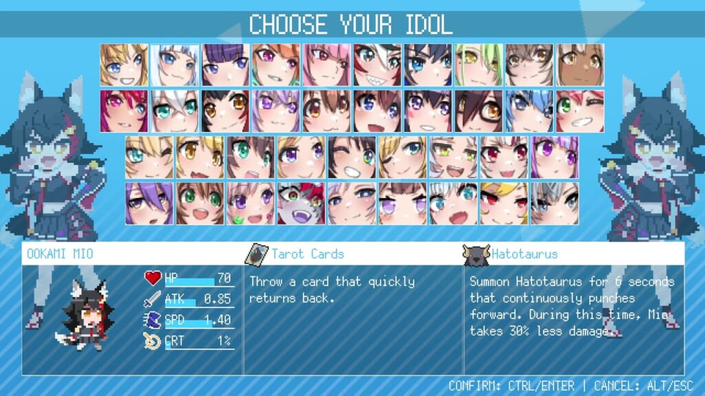 HoloCure (Version 0.6) - Ookami Mio Character Guide: Stats and Skills