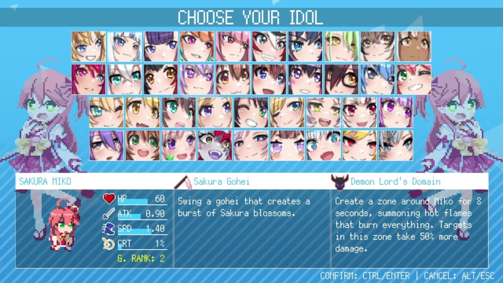 HoloCure (Version 0.6) - Sakura Miko Character Guide: Stats and Skills