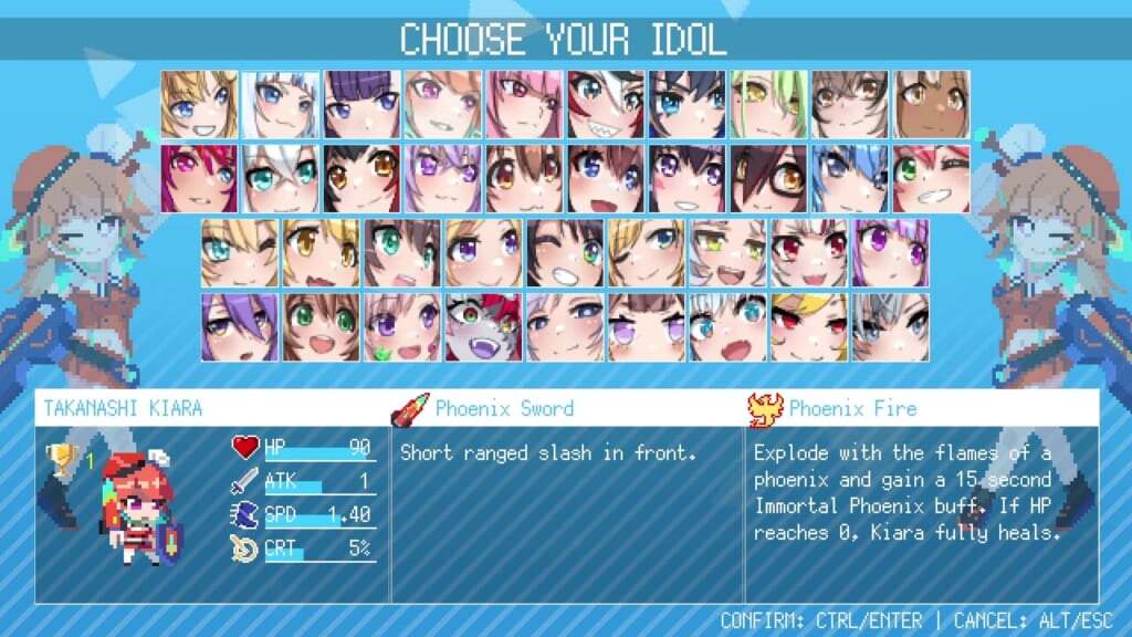 HoloCure (Version 0.6) - Takanashi Kiara Character Guide: Stats and Skills