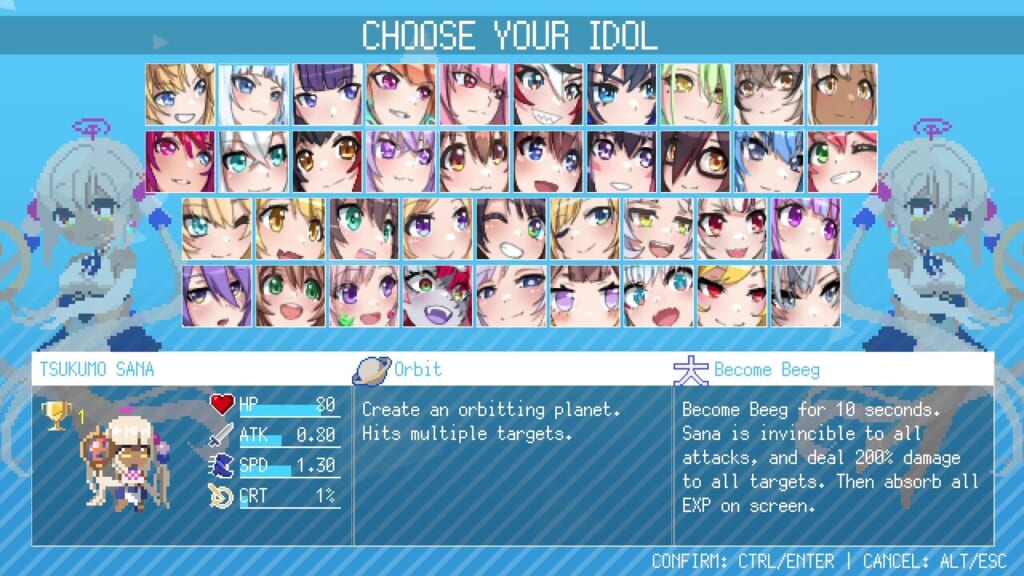 HoloCure (Version 0.6) - Tsukumo Sana Character Guide: Stats and Skills