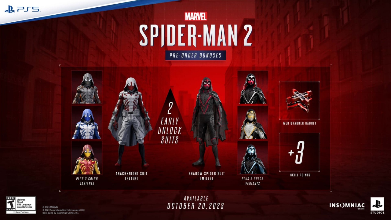 Marvel's Spider-Man 2 - Pre-Order Bonuses