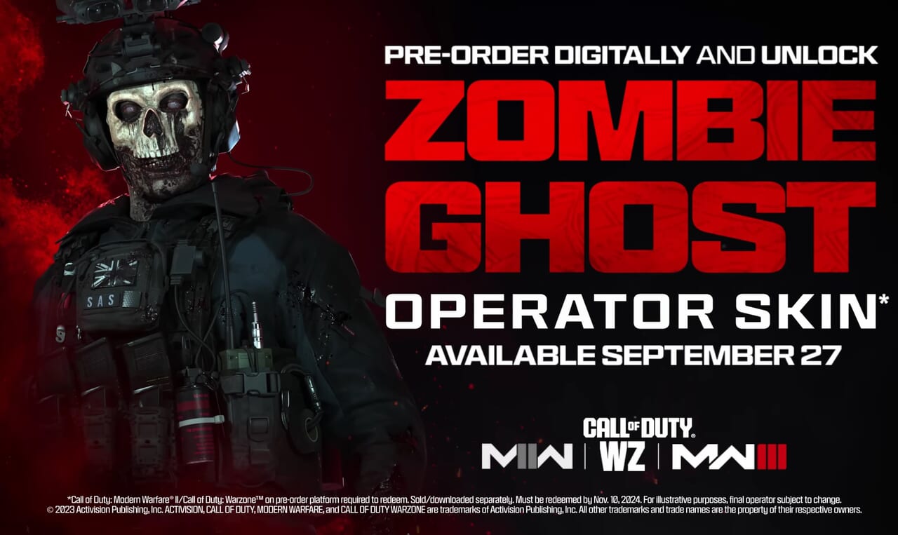 Call of Duty Modern Warfare 3 (MW3) - Zombie Ghost Operator Skin (Pre-Order Bonus)