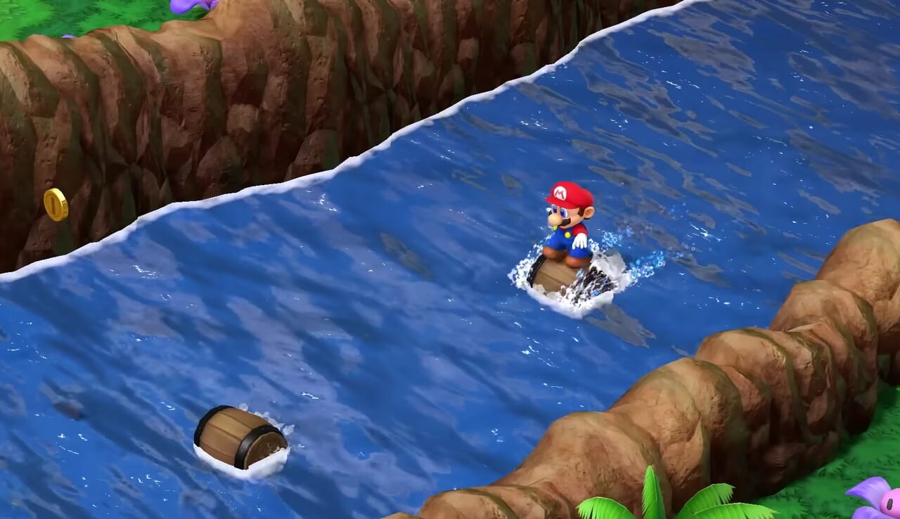 Super Mario RPG Remake - Midas River Mini Game (River Course)