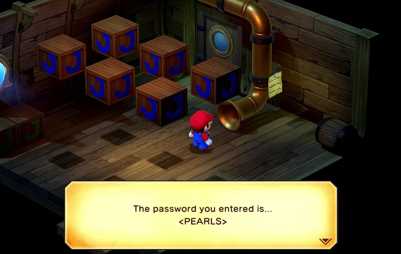Super Mario RPG Remake - Sunken Ship Sixth Password