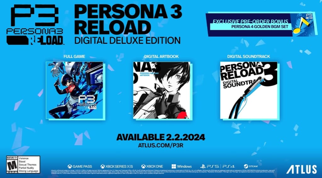 Persona 3 Reload - Game Edition Deluxe Digital Edition