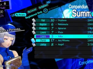 Persona 3 Reload - Persona Compendium Persona List