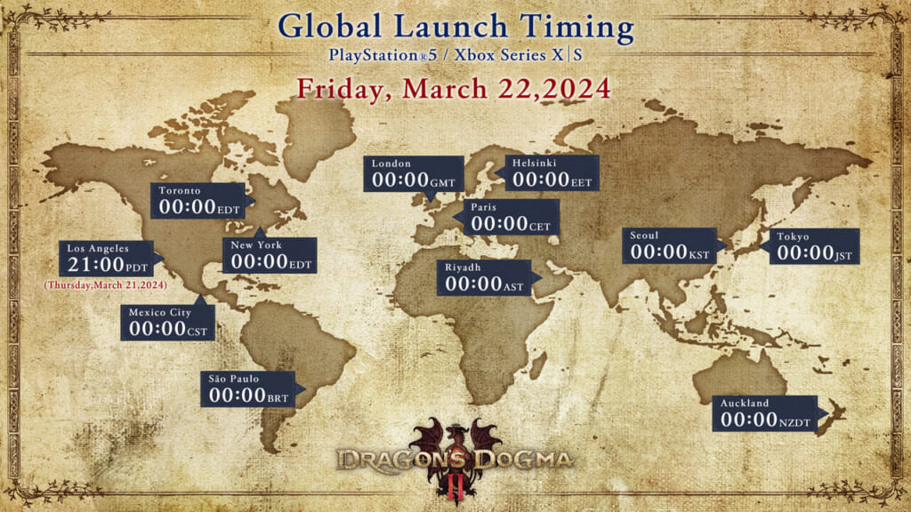 Dragon's Dogma 2 - Global Time Game Launch