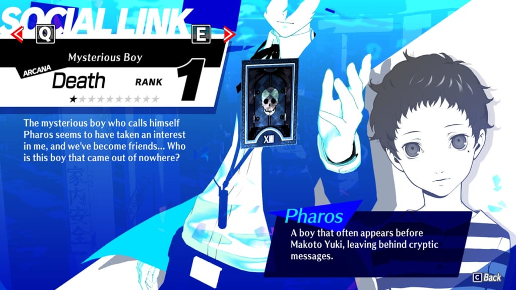 Persona 3 Reload (P3RE, Persona 3 Remake) - Pharros (Mysterious Boy) Death Social Link Guide (Skills and Dialogue Choices)