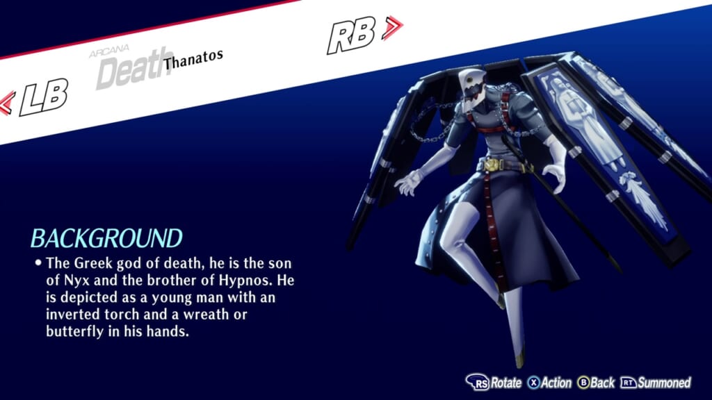 Persona 3 Reload: Episode Aigis (Persona 3 Remake, P3R) - Thanatos (Death) Persona Guide